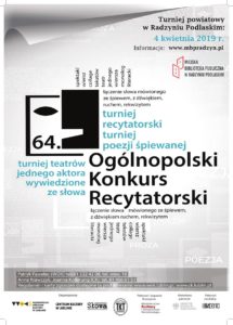 64. Ogólnopolski Konkurs Recytatorski @ Miejska Biblioteka Publiczna