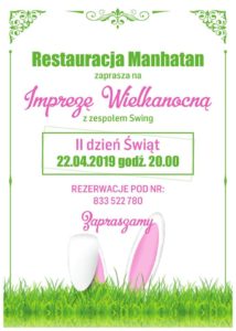 Impreza wielkanocna @ Restauracja Manhatan