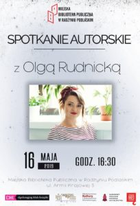 Spotkanie z Olgą Rudnicką @ Miejska Biblioteka Publiczna