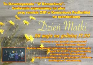 Dzień Matki w Komarówce @ Komarówka Podl., plac przy remizie OSP
