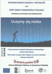 "Uczymy się nieba" @ Komarówka Podlaska, Gminna Biblioteka Publiczna