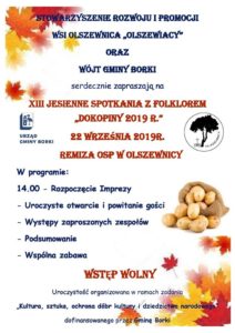 XIII Jesienne Spotkania z Folklorem "Dokopiny 2019" @ Olszewnica, remiza OSP