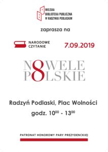 Kawiarenka literacka/Narodowe Czytanie 2019 @ Plac Wolności