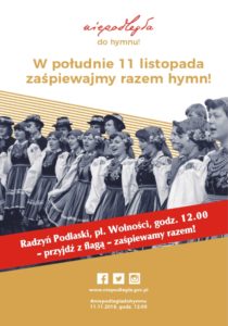 "Niepodległa do hymnu!" @ Plac Wolności