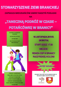 Taneczna podróż w czasie - potańcówka w Branicy @ Branica Radz.-Kolonia, remiza OSP