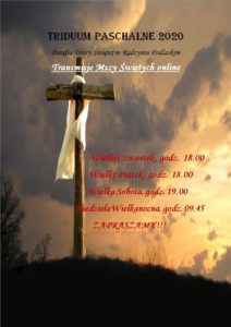 Liturgia Wigilii Paschalnej w kościele Św. Trójcy @ https://www.youtube.com/channel/UCWw614xQz9k5br1DxfYepLA