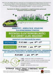 Konsultacje społeczne: "Rozwój elektromobilności dla gm. Ulan-Majorat"(warsztat II) @ https://www.youtube.com/c…/UCk7E28ntoakkJW8NjTHtwFw/featured