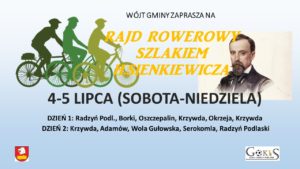 Rajd Rowerowy szlakiem Sienkiewicza @ Urząd Gminy Radzyń (wyjazd)