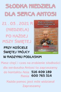 Słodka Niedziela dla serca Antosi @ Kościół Św. Trójcy