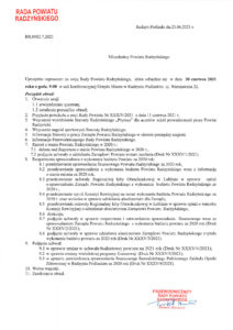 Sesja Rady Powiatu @ Sala konferencyjna Urzędu Miasta