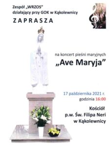 Koncert pieśni maryjnych "Ave Maryja" @ Kąkolewnica, kościół Św. Filipa Nerii