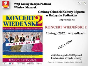 Wyjazd na Koncert Wiedeński do Siedlec @ Przed Urzędem Gminy Radzyń (wyjazd)