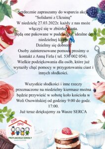 "Solidarni z Ukrainą" @ Kościół w Woli Osowińskiej