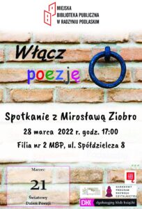 Spotkanie z Mirosławą Ziobro @ Filia Nr 2 MBP, ul. Spółdzielcza 8
