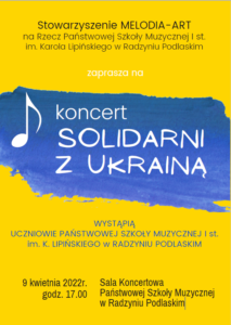 Koncert "Solidarni z Ukrainą" @ Sala koncertowa PSM