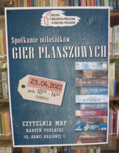 Spotkanie miłośników gier planszowych @ Miejska Biblioteka Publiczna