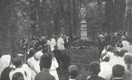 1905 , Poświęcenie pomnika Matki Boskiej Niepokalanego Poczęcia