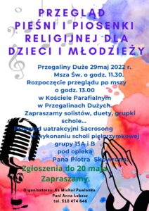 Przegląd Pieśni i Piosenki Religijnej @ Przegaliny Duże, kościół parafialny