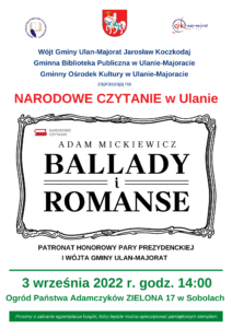 "Narodowe Czytanie...w Ulanie" @ Sobole, ul. Zielona 17