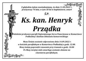 Pogrzeb ks. Henryka Prządki @ Kościół parafialny w Komarówce Podlaskiej