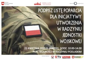 Lista poparcia dla inicjatywy utworzenia jednostki wojskowej @ Plac Wolności