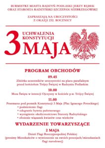 Radzyńskie obchody Święta Konstytucji Trzeciego Maja @ Kościół Św. Trójcy/ pl. I. Potockiego