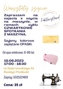 Warsztaty szycia @ FaktoryHand, ul. Dąbrowskiego 11