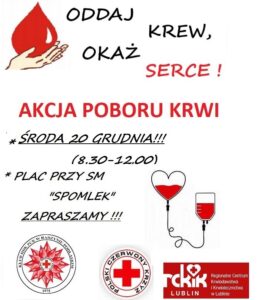 Zbiórka krwi @ Plac przy SM "Spomlek"