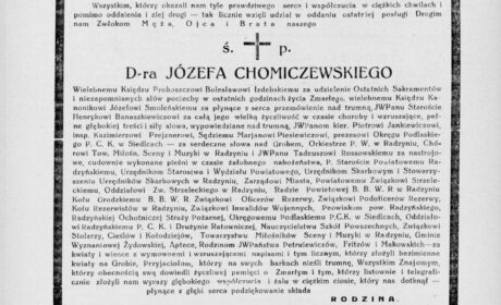 „Gazeta Radzyńska” o dr Józefie Chomiczewskim