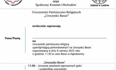 Uroczystości religijno-patriotyczne w Lesie Baran