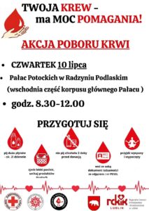 Zbiórka krwi @ pałac Potockich
