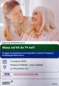 Badania mammograficzne @ Przy SP ZOZ, ul. Wisznicka 111
