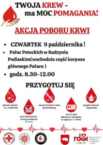 Zbiórka krwi @ pałac Potockich