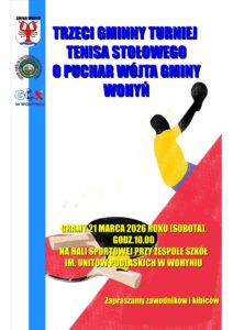 Turniej Tenisa Stołowego o Puchar Wójta @ Wohyń, hala sportowa ZS