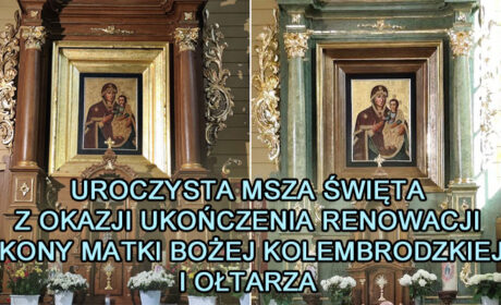 Gm. Komarówka Podl.: Ikona MB Kolembrodzkiej oraz ołtarz odnowiony